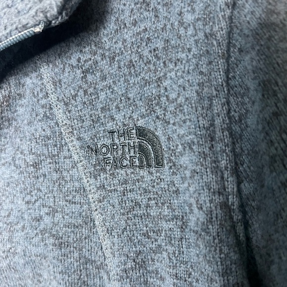 The North Face Women’s Heather Mock Neck Zip Up Fuzzy Fleece Jacket Large - Picture 3 of 5